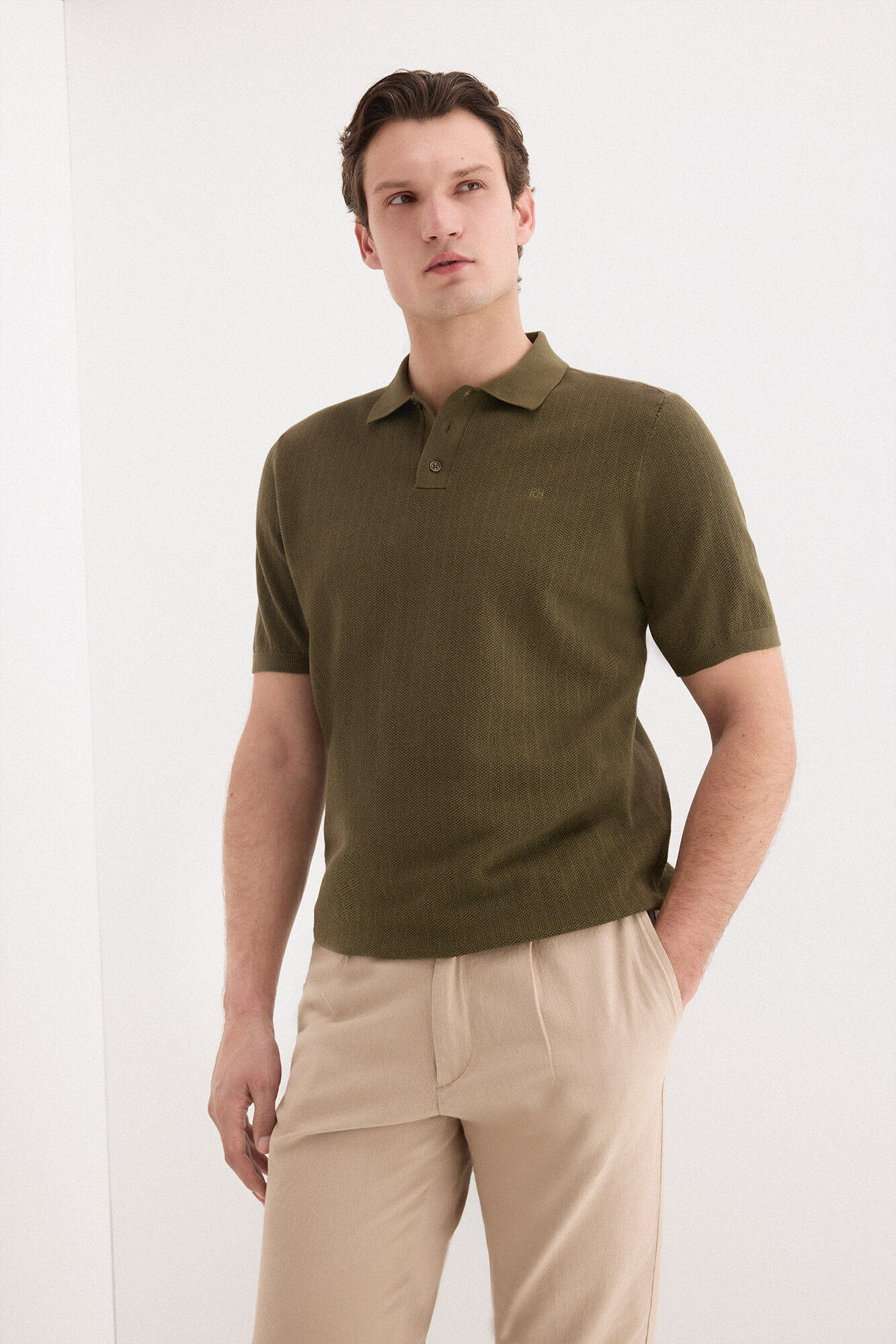 Pedro del Hierro Premium striped short sleeve polo shirt