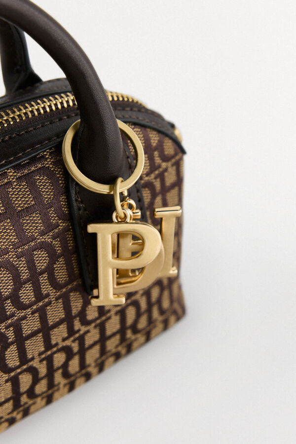 Pedro del Hierro mini jacquard bowling bag Brown