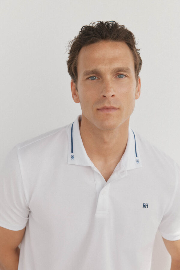 Pedro del Hierro Polo piqué tips White