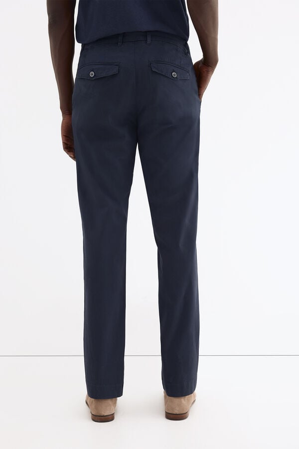 Pedro del Hierro Regular fit textured chinos Blue