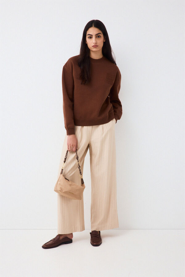 Pedro del Hierro Logo sweatshirt Brown