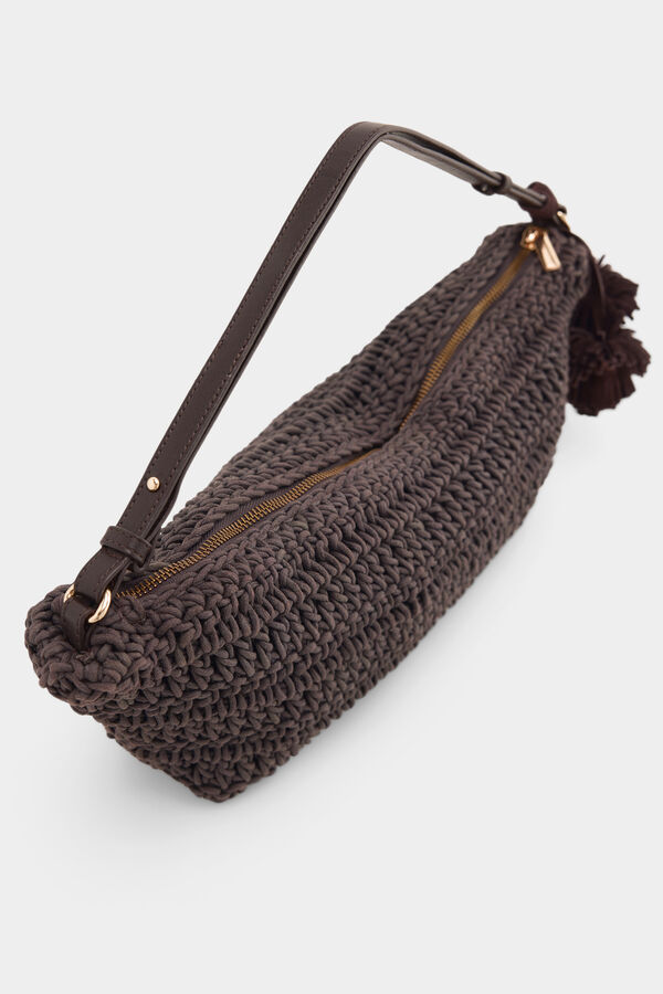 Pedro del Hierro Braided knit bag Brown