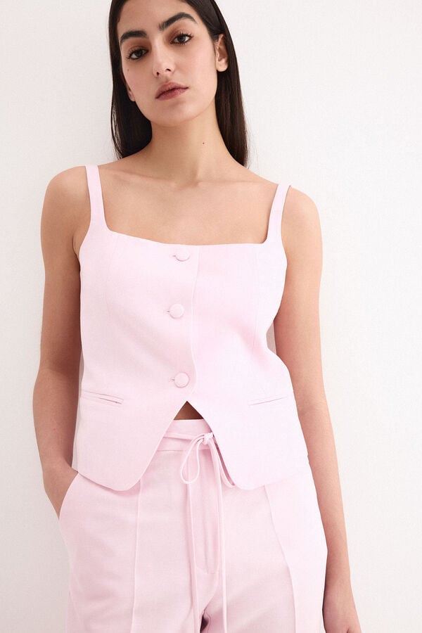 Pedro del Hierro Plain gilet Pink