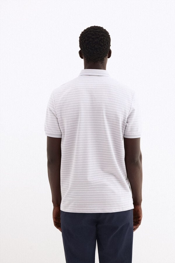 Pedro del Hierro Striped polo shirt Grey