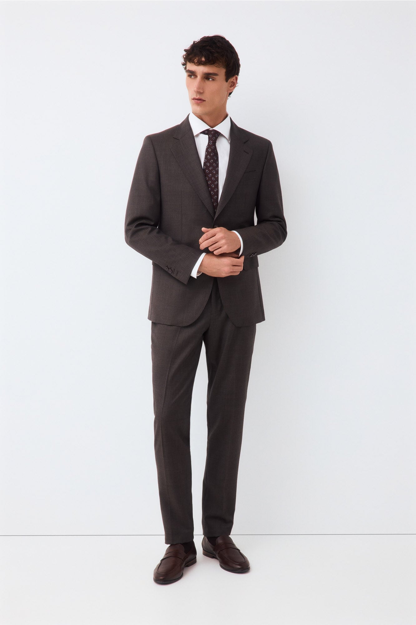 Pedro del Hierro Tailored high-waisted serge trousers