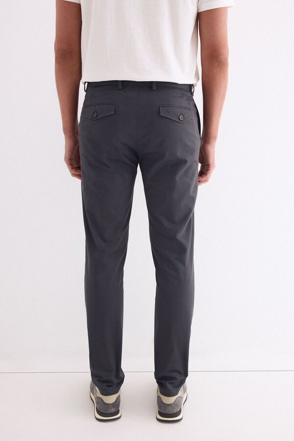 Pedro del Hierro Printed slim fit chinos Grey