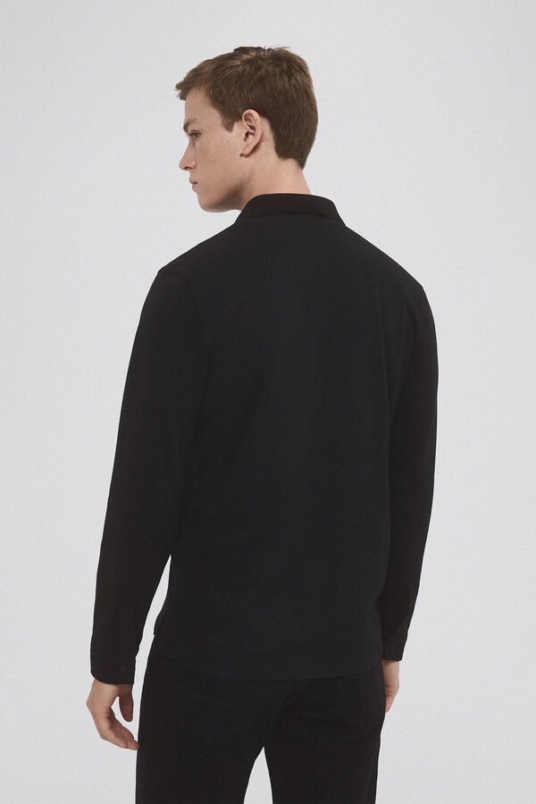 Pedro del Hierro Long-sleeved polo shirt  Black