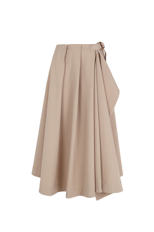 Pedro del Hierro Skirt with buckle detail Beige