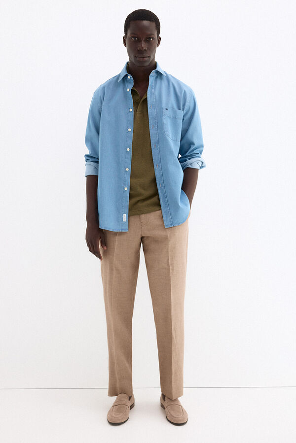 Pedro del Hierro Plain polo shirt Green