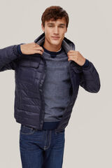Pedro del Hierro Ultralight jacket with hood Blue
