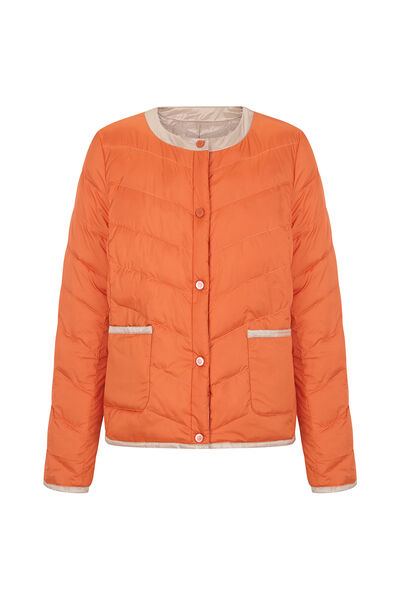 Pedro del Hierro Short reversible ultralight jacket Orange