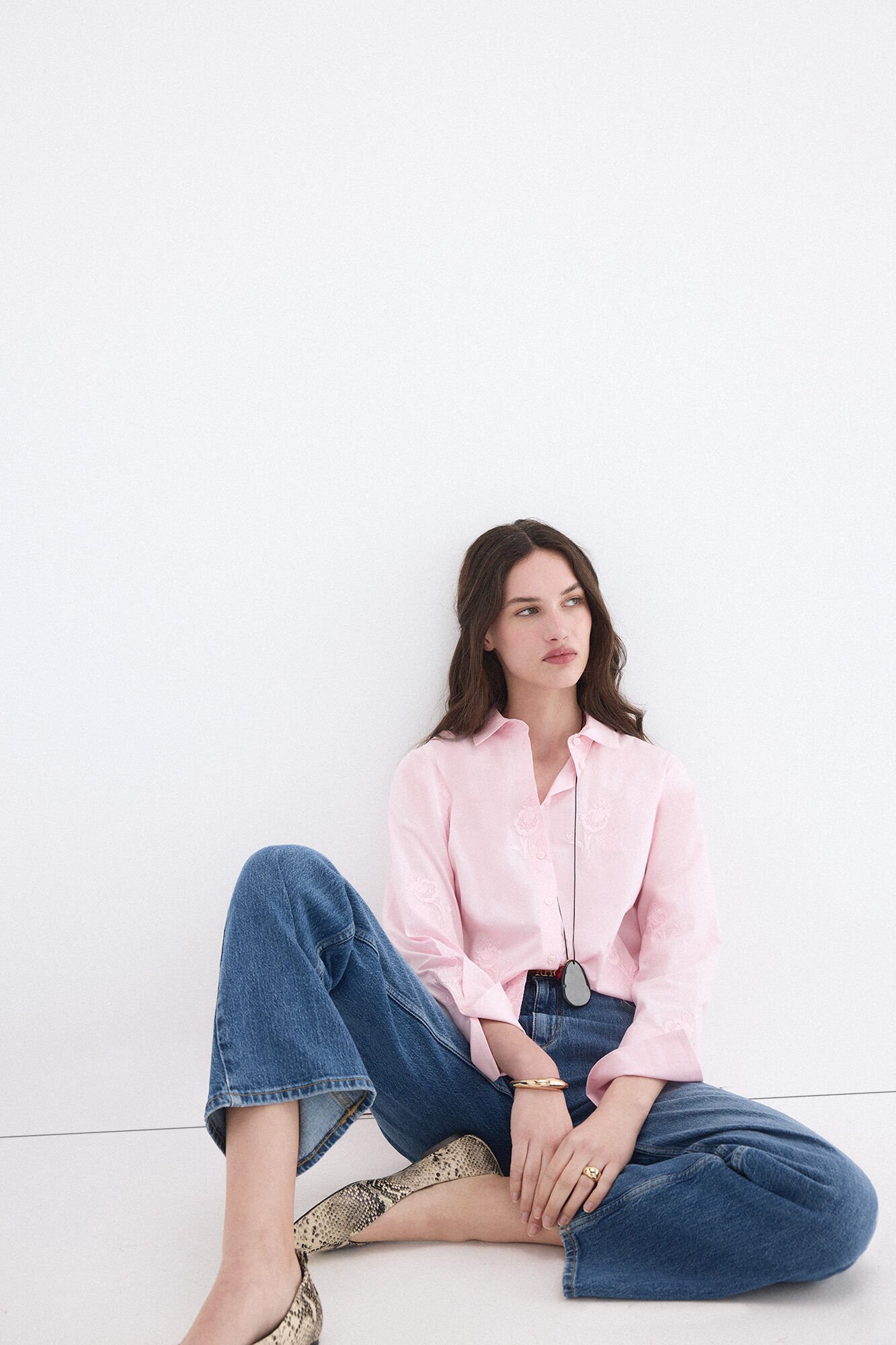 Pedro del Hierro Loose embroidered shirt