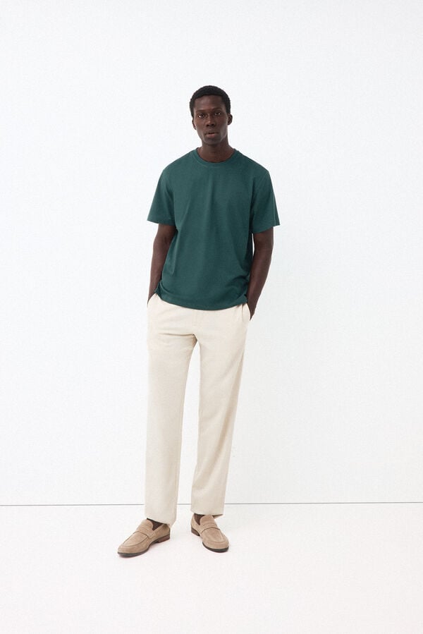 Pedro del Hierro Basic T-shirt Green