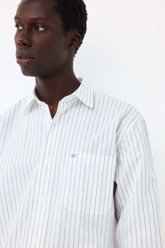 Camisa rayas popelín relax fit