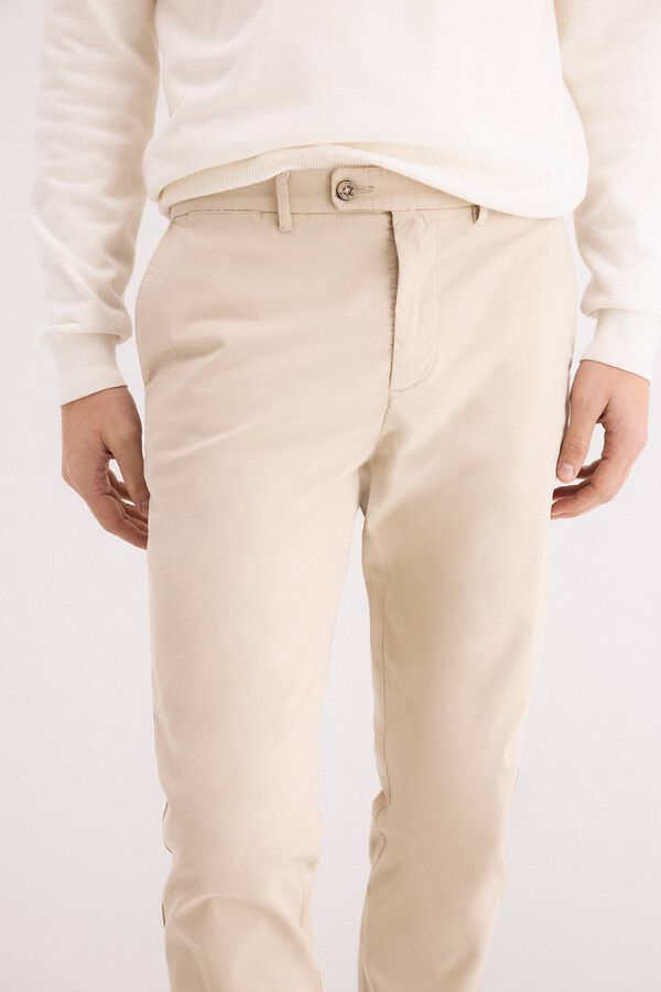 Pedro del Hierro Slim fit chinos Beige