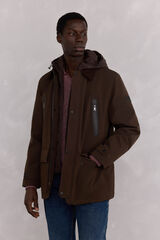 Pedro del Hierro Water-repellent zip fastening jacket Brown