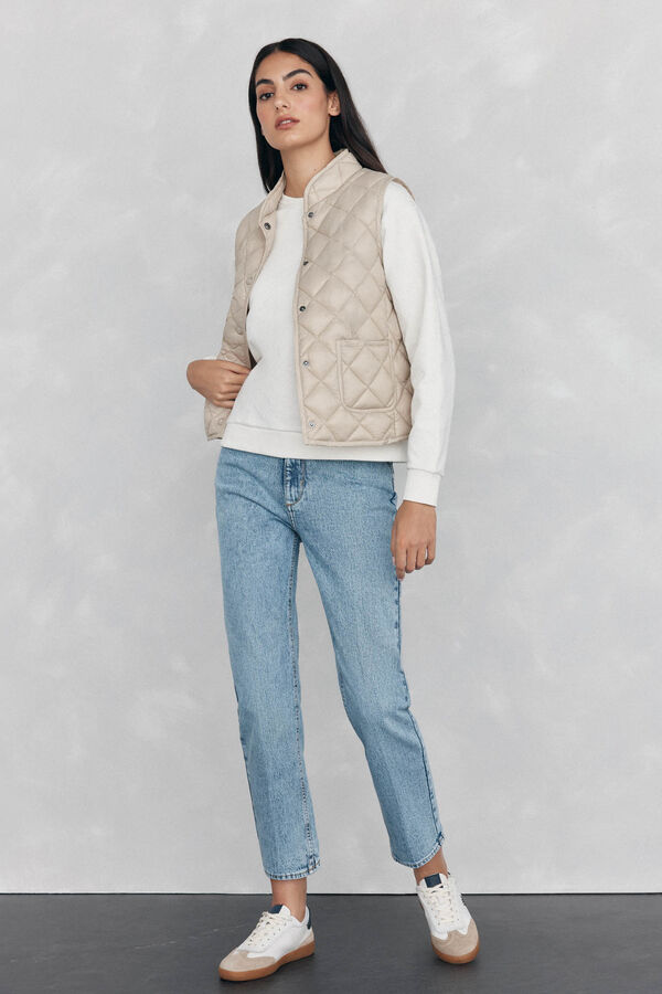 Pedro del Hierro Sweatshirt com logo Ecru