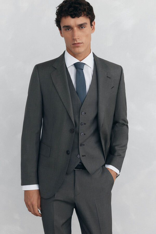 Pedro del Hierro Slim fit tan vest Beige
