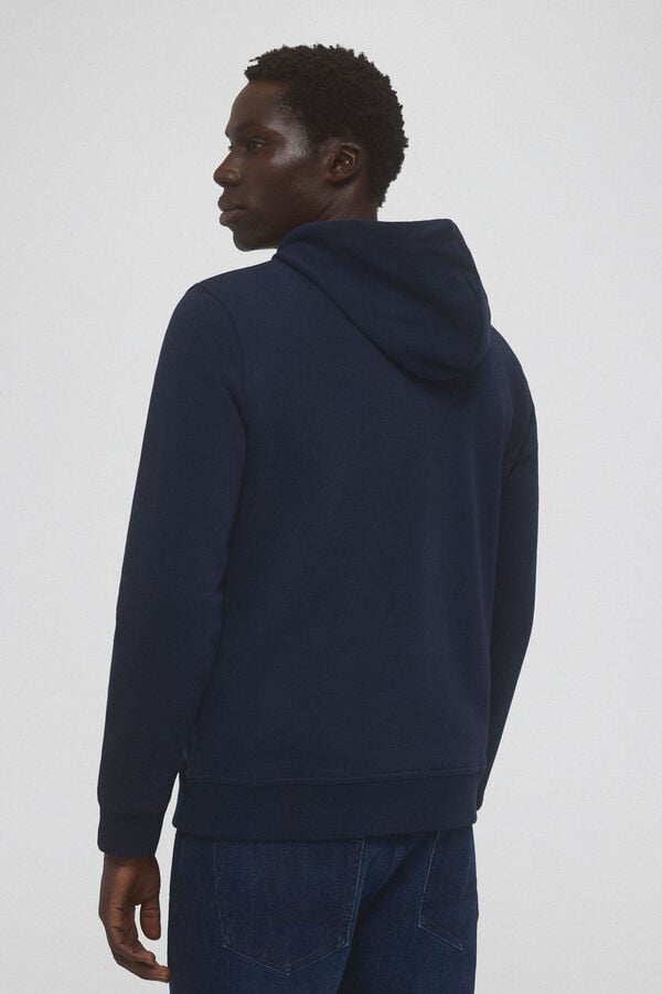 Pedro del Hierro Hooded cardigan Blue