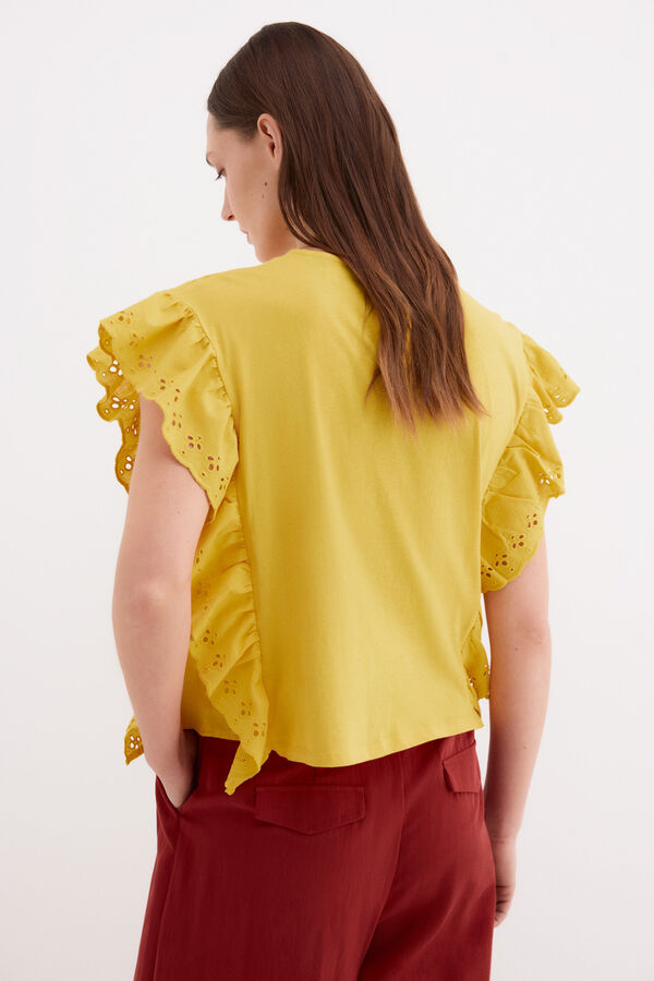 Pedro del Hierro T-shirt sem mangas com dourados Amarelo