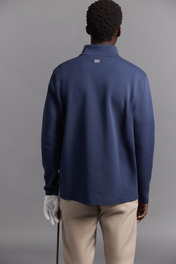 Pedro del Hierro Golf zip-up zip fastening Blue