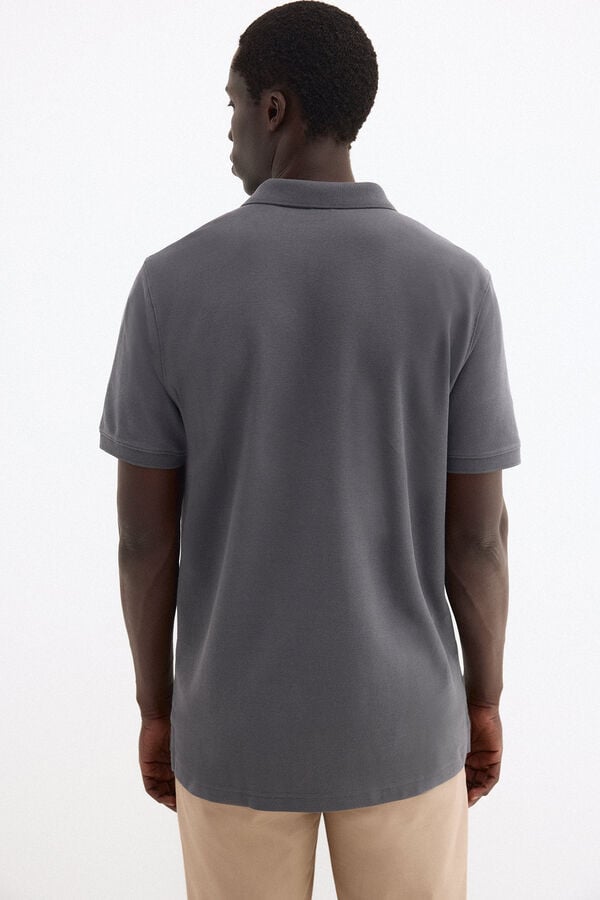 Pedro del Hierro Basic piqu&eacute; polo shirt Grey