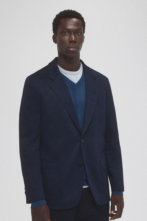 Pedro del Hierro Americana de punto con desmontable Azul