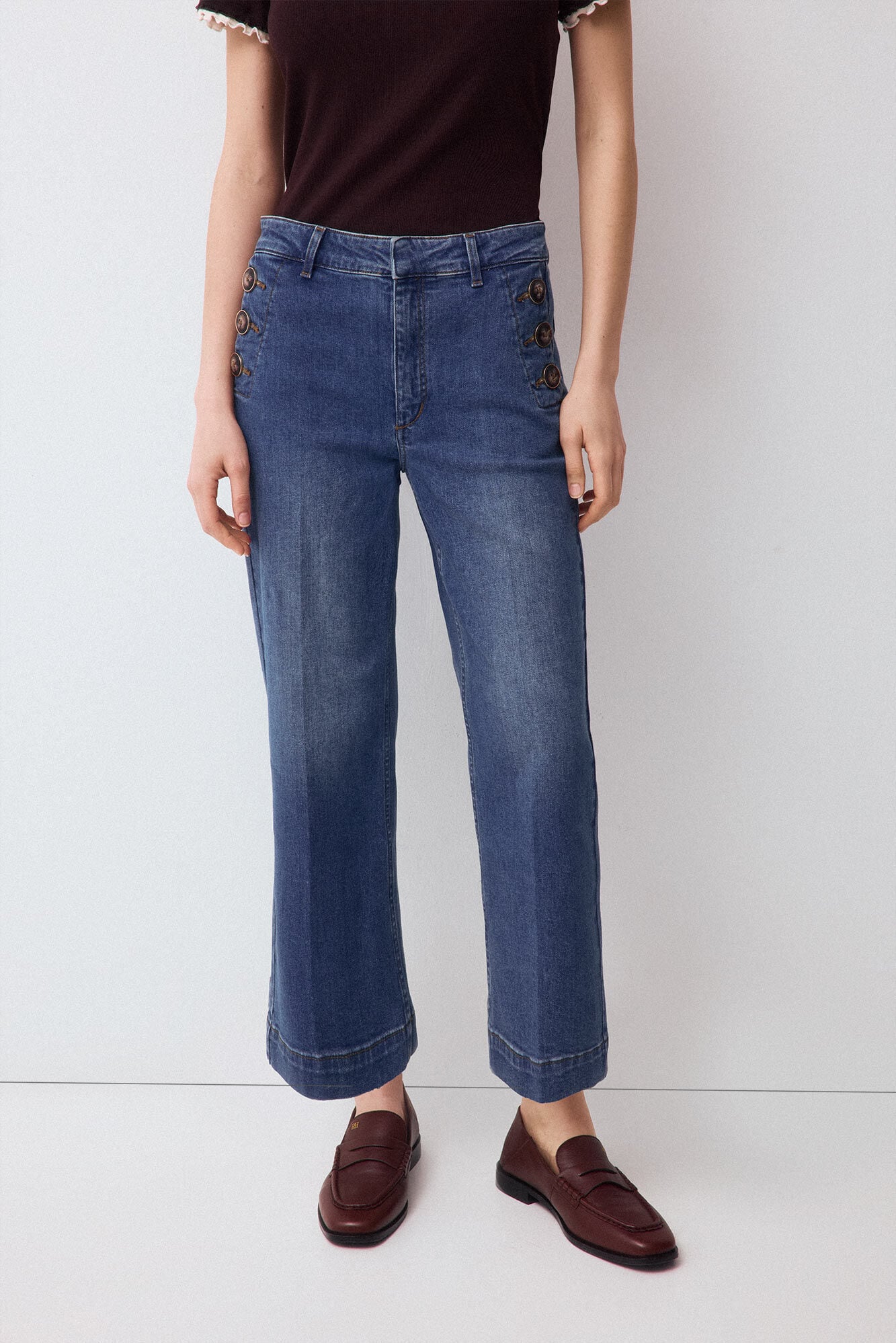 Pedro del Hierro Jeans capri wide leg