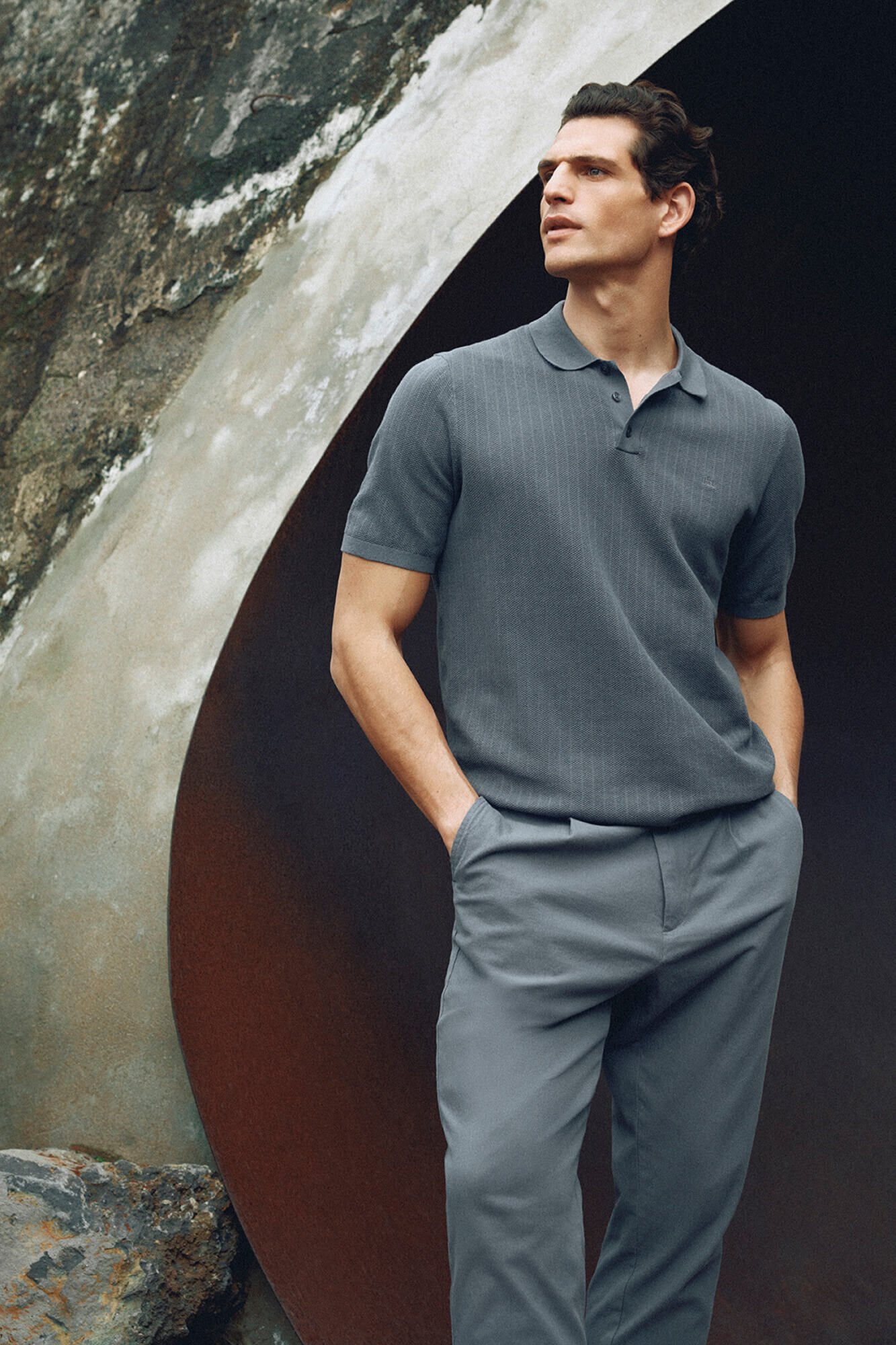 Pedro del Hierro Camisola polo premium manga curta &agrave;s riscas