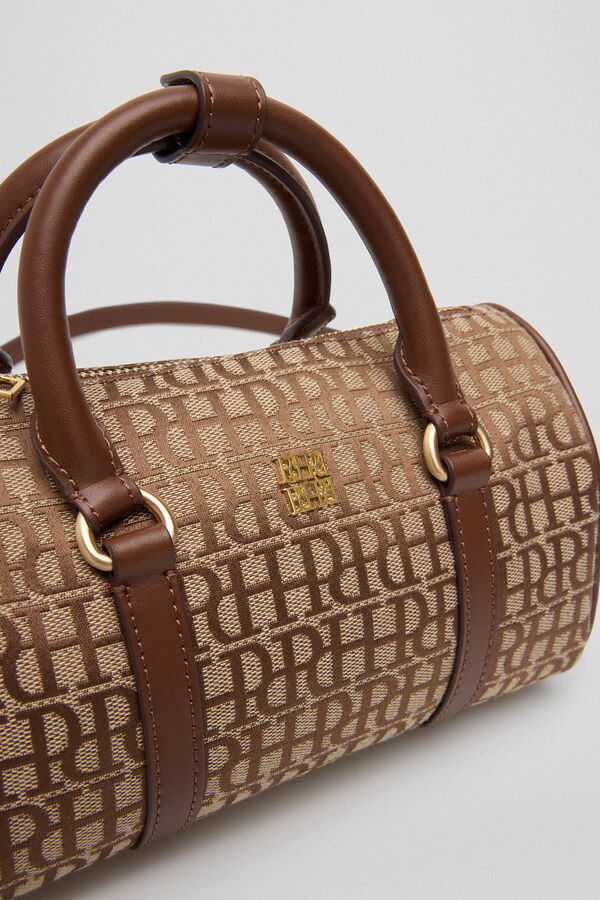 Pedro del Hierro Mini bowling bag logo Brown