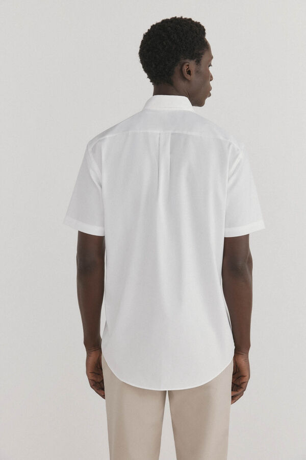 Pedro del Hierro Camisa de manga curta que não precisa passar Branco