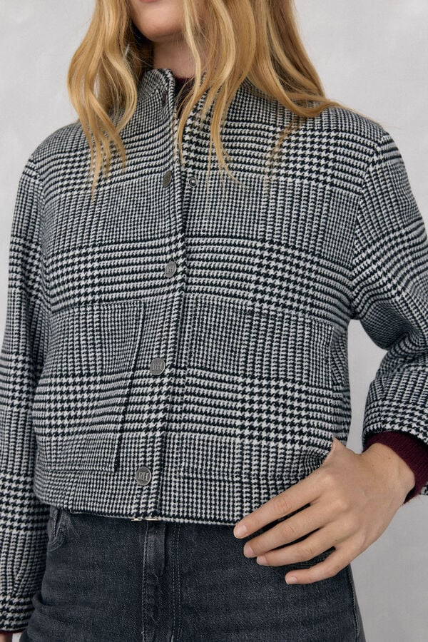 Pedro del Hierro Plaid bomber Grey