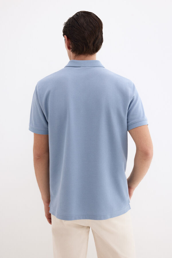 Pedro del Hierro Basic piqu&eacute; polo shirt Blue