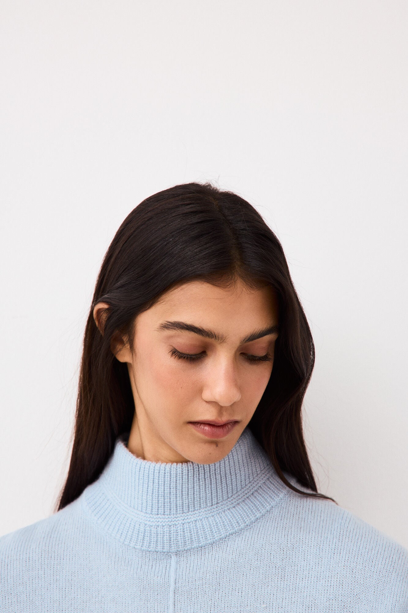 Pedro del Hierro Wool funnel neck jumper with central seam