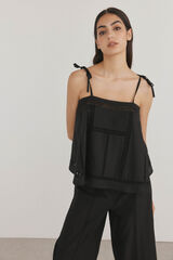Pedro del Hierro straps top with peaks Black