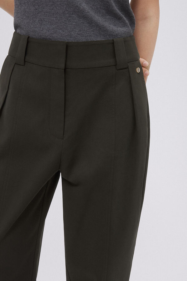 Pedro del Hierro Adjustable hem cut trousers Green