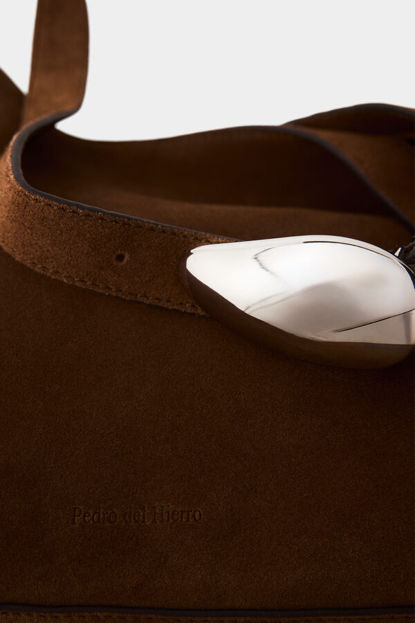 Pedro del Hierro Suede shoulder bag Brown