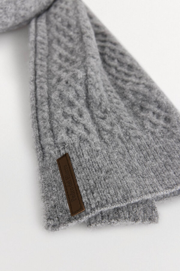 Pedro del Hierro Jersey-knit scarf Beige