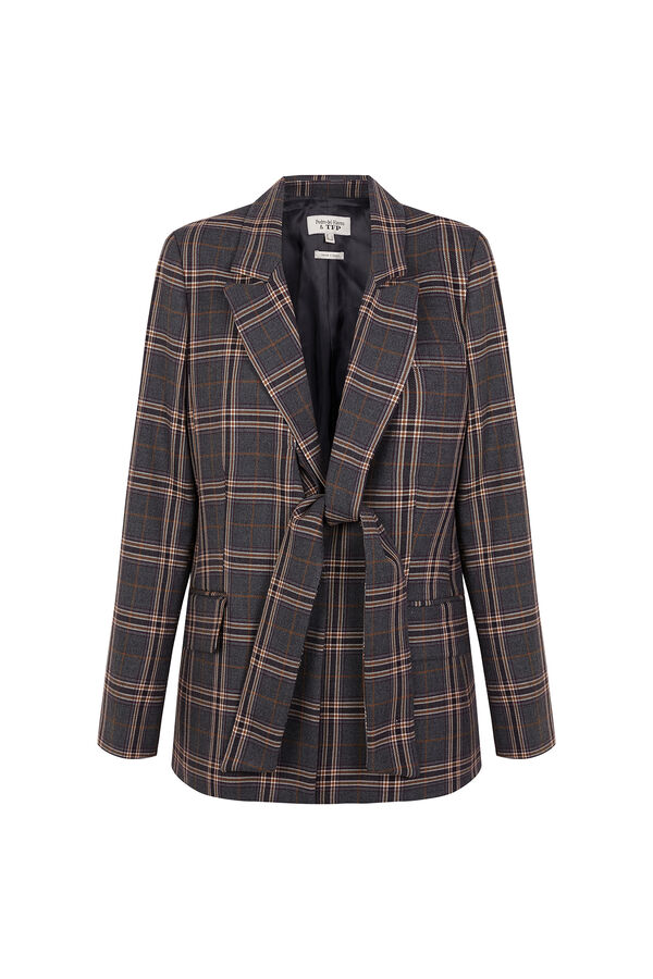 TFP by Tamara Falc&oacute; Checked blazer Grey