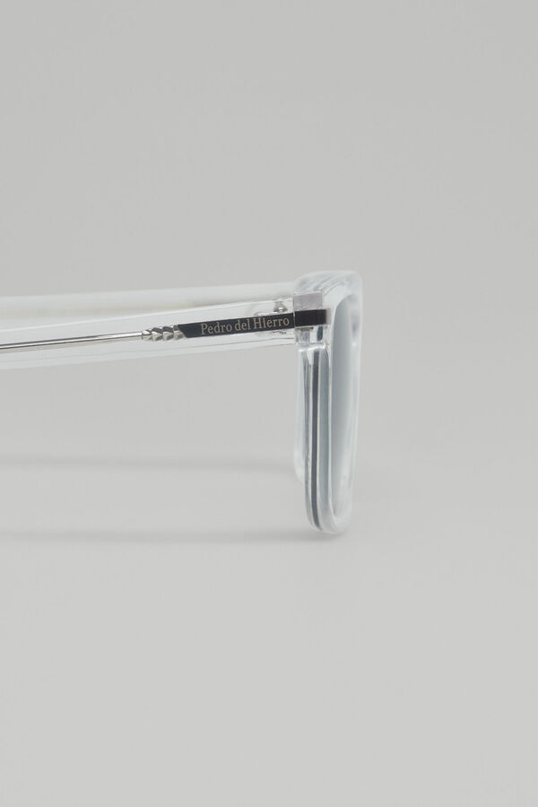 Pedro del Hierro Rectangular plastic glasses White