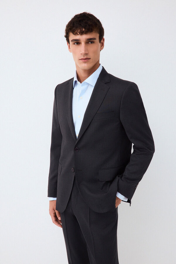 Pedro del Hierro Blazer de fato coordenado tailored b&aacute;sico Cizento