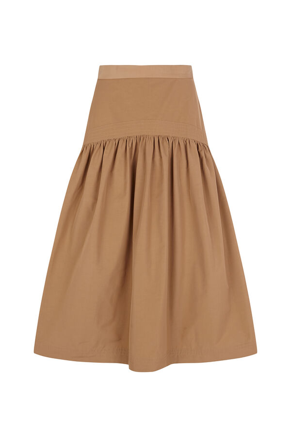 TFP by Tamara Falcó Puffed taffeta skirt Beige