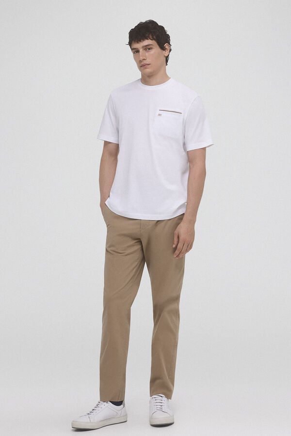 Pedro del Hierro Camiseta de bolso Branco