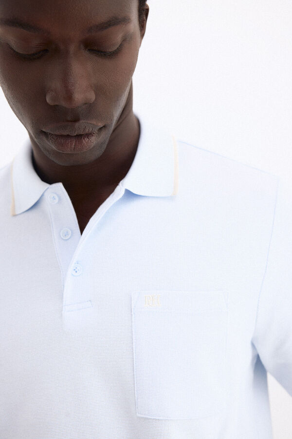 Pedro del Hierro Polo com textura Azul