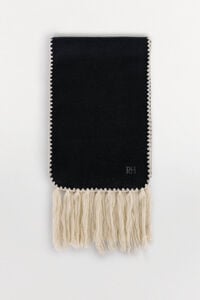Pedro del Hierro Scarf with two-tone fringed ends