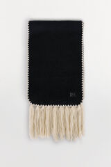 Pedro del Hierro Scarf with two-tone fringed ends Grey