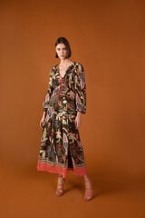 TFP by Tamara Falc&oacute; Border print dress Purple