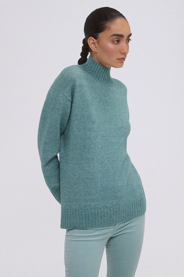 Pedro del Hierro Oversized swan jersey Turquoise