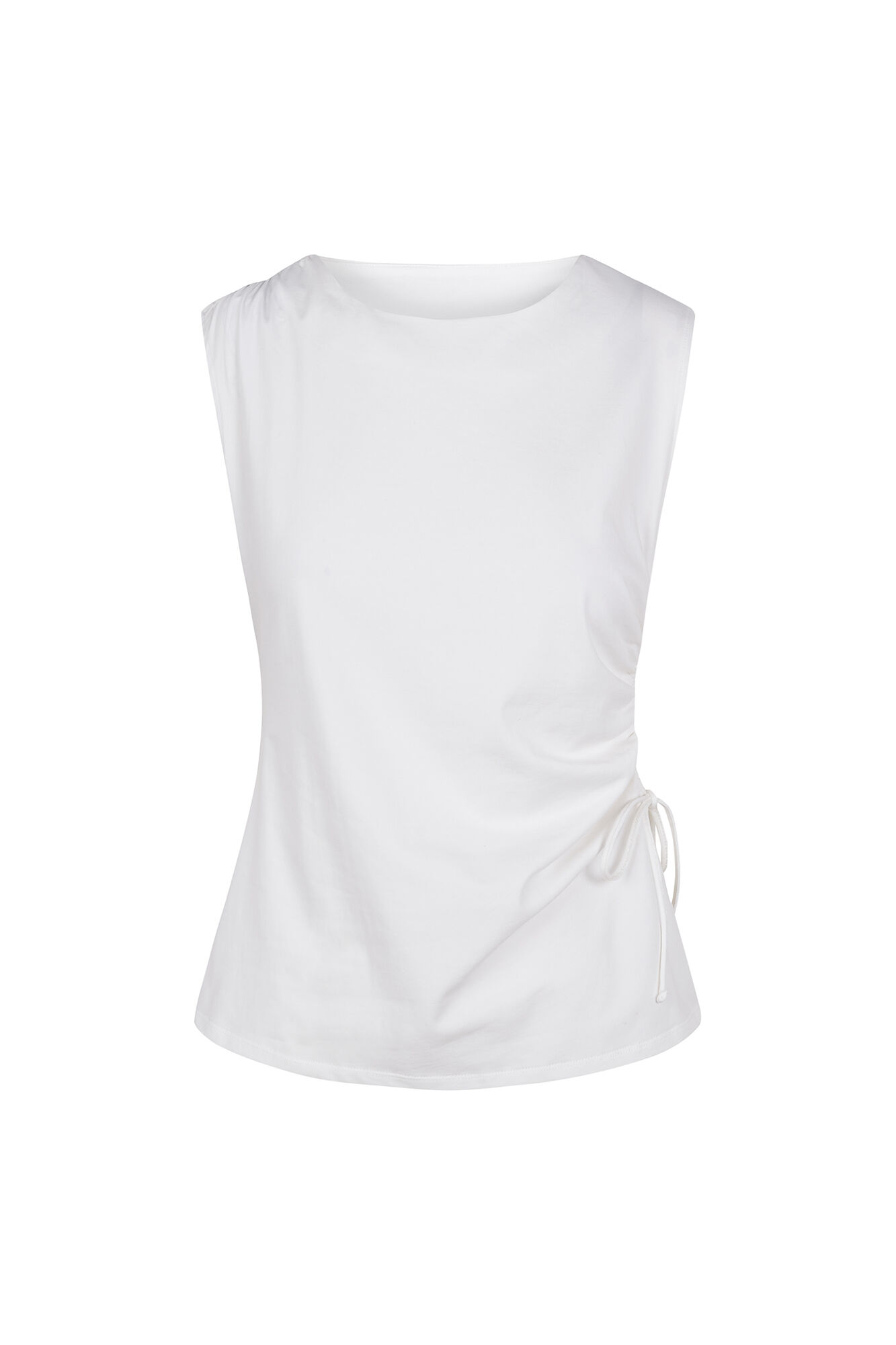 Pedro del Hierro Sleeveless T-shirt with drawstring ruching detail