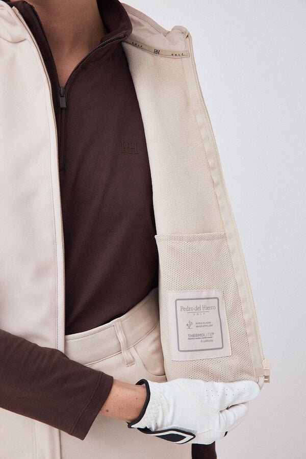 Pedro del Hierro Technical gilet Ecru